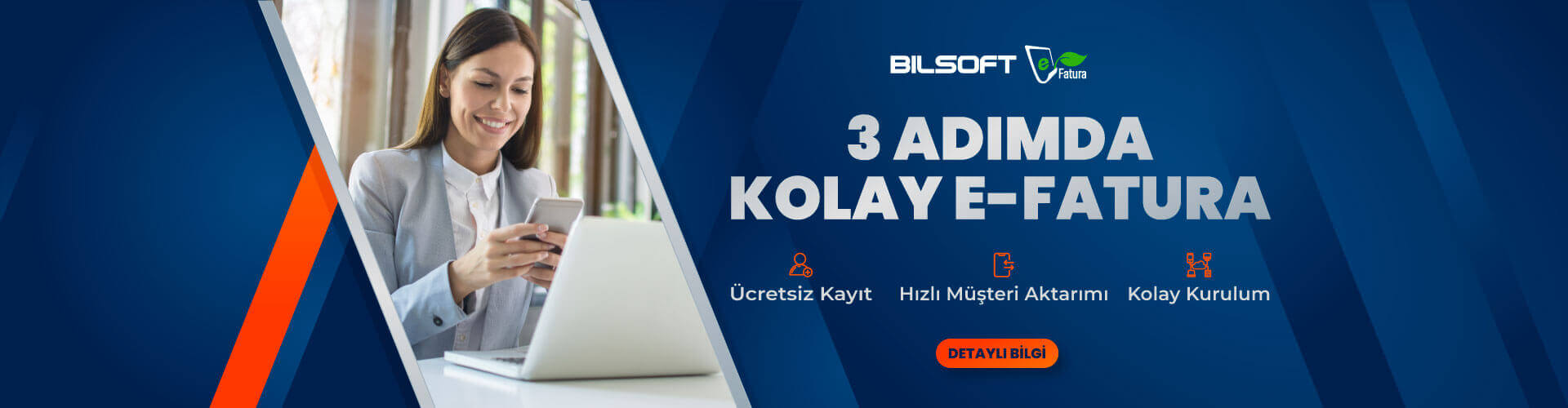 bilsoft ile kolay e-fatura kampanyasının duyurusunun yer aldığı görsel